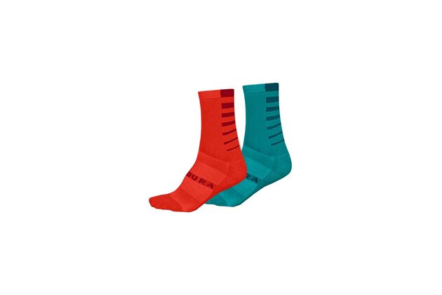 Dámské ponožky ENDURA Coolmax Stripe (2-balení) Blue Pacifik