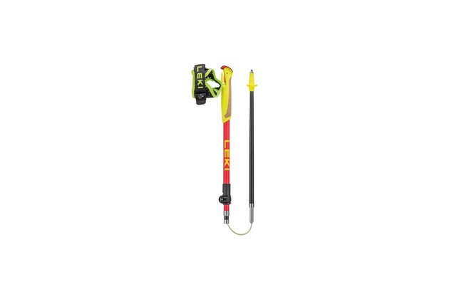 Trekingové hole LEKI Ultratrail FX Junior Naturalcarbon-Bright Red-Neonyellow 95-110 cm