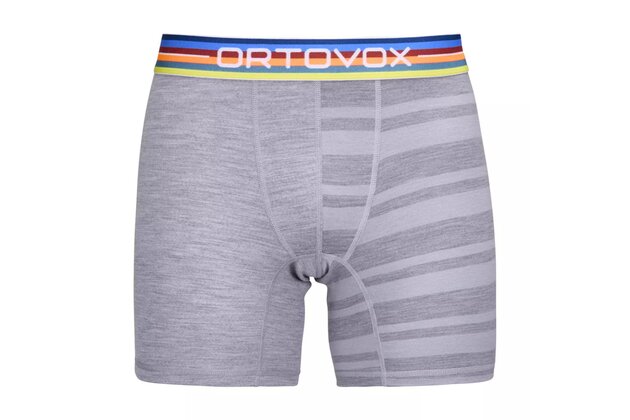 Boxerky ORTOVOX 185 Rock'N'Wool Grey Blend