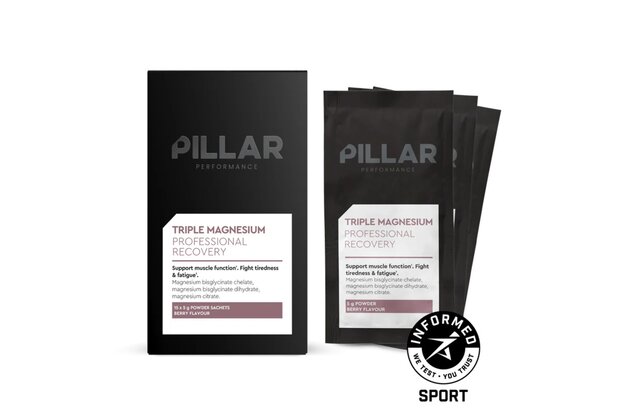 PILLAR Triple Magnesium Powder Travel Pack 15x5 g