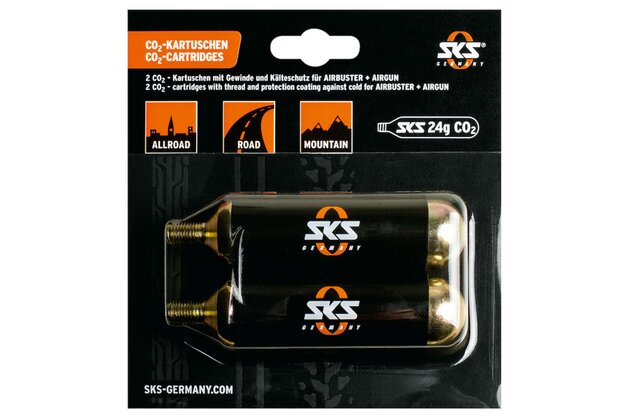 Co2 bombičky SKS 24g se závitem pro Airbuster, 2 ks
