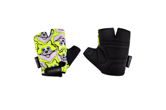 Dětské rukavice FORCE Wolfie Kid Fluo