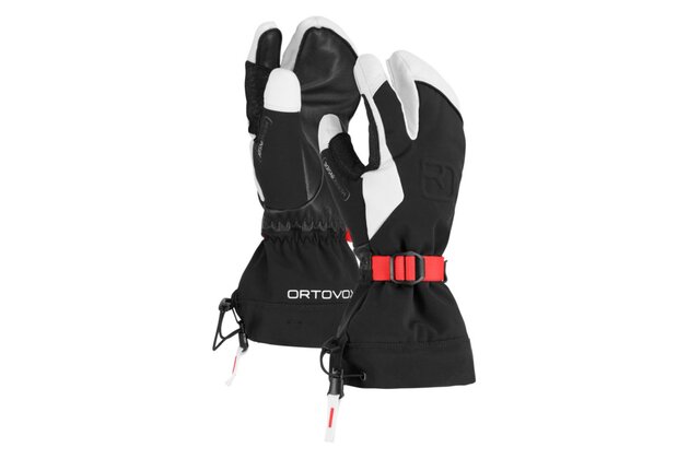 Dámské rukavice ORTOVOX Merino Freeride 3 Finger Black Raven