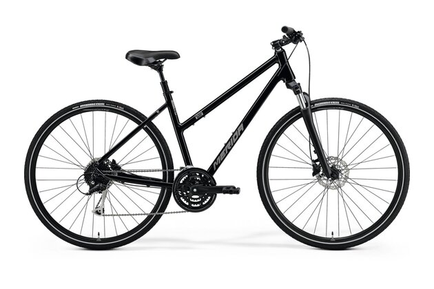MERIDA Crossway 100-Lady Glossy Black (Matt Silver)