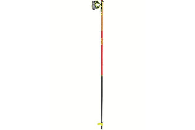 Skialpové hole LEKI Mezza Race Naturalcarbon-Fluorescent Red-Neonyellow