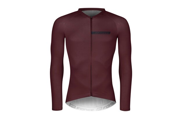 Dres s dlouhým rukávem FORCE Charm Claret