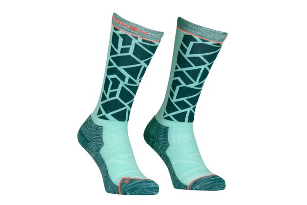 Dámské ponožky ORTOVOX Ski Tour Compression Long Dark Pacific