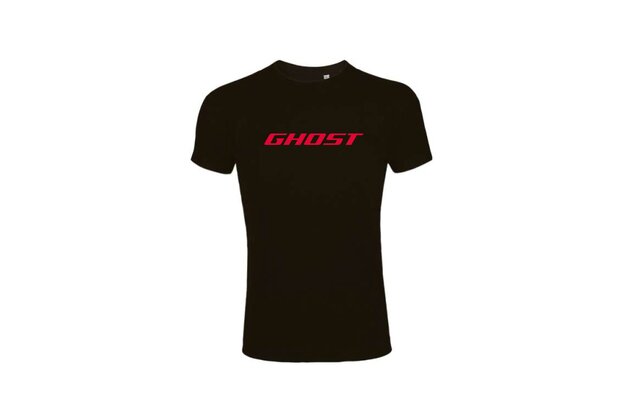 Pánské černé triko s potiskem GHOST