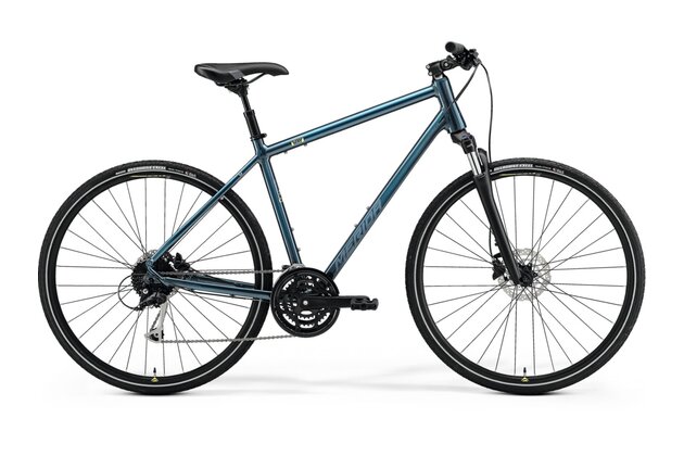 MERIDA Crossway 100 Teal-Blue (Silver-Blue/Lime)