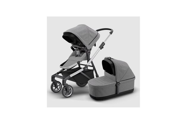 THULE Sleek+Bassinet Aluminum/Gray Melange