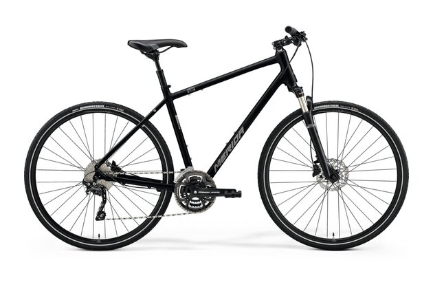 MERIDA Crossway 300 Glossy Black (Matt Silver)