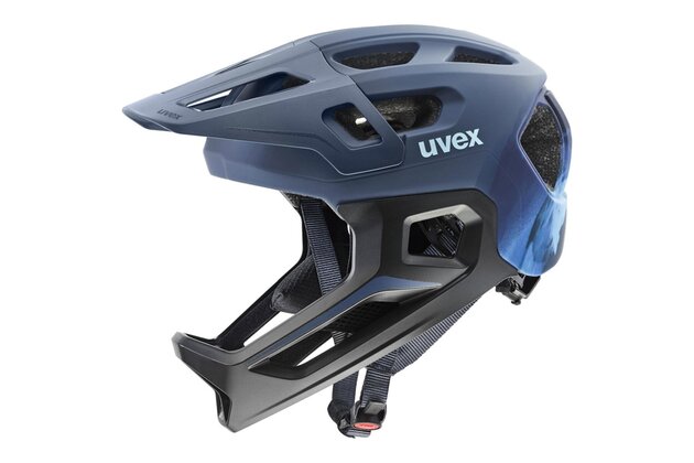 Dětská helma UVEX React Jr Fullface Dusk Blue Matt