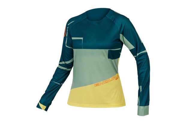 Dámský dres s dlouhým rukávem ENDURA MT500 Print Tee LTD Deep Teal