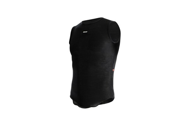 Funkční triko bez rukávů SANTINI Dry Black