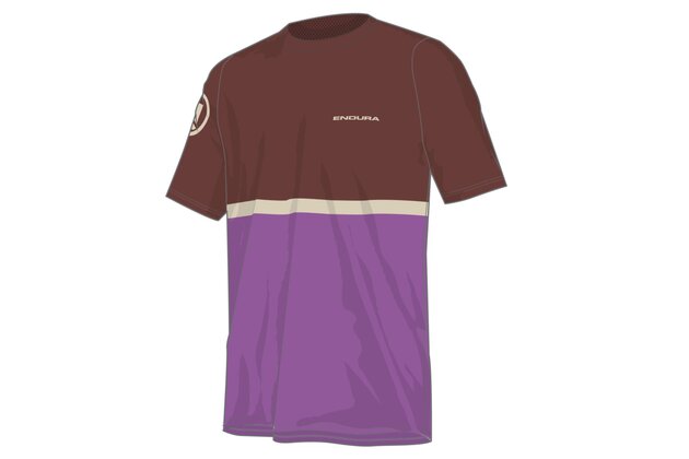 Dres ENDURA SingleTrack Core Tee II End Mahogany