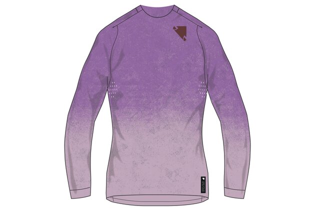 Dámské triko s dlouhým rukávem ENDURA Singletrack Print End Purple