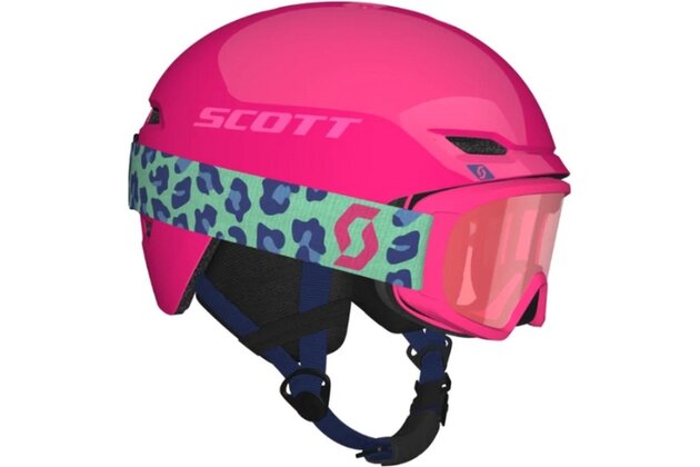 Dětská přilba SCOTT KEEPER 2+Google Jr Witty Neon Pink