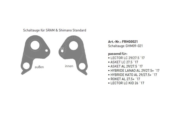 Patka rámu GHOST FRHG0021