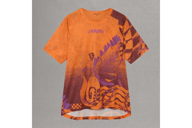 Triko ENDURA Singletrack Print End Orange