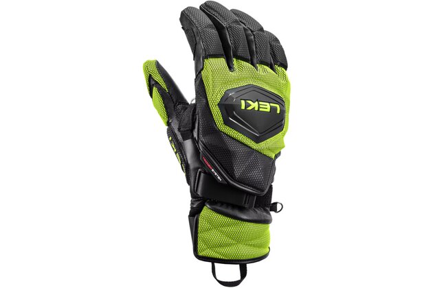 Rukavice LEKI WCR Venom GS 3D black-ice lemon