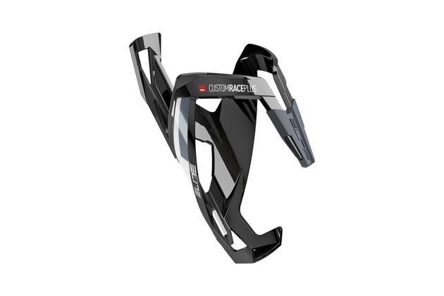 Košík na láhev ELITE Custom Race Plus Glossy Black/White