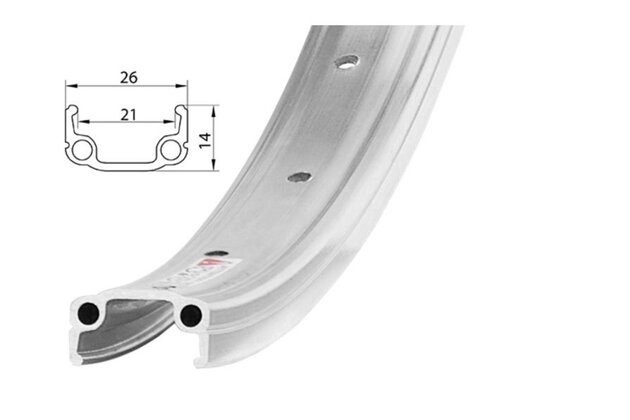 Ráfek REMERX RMX 21 28" Natural 36 děr