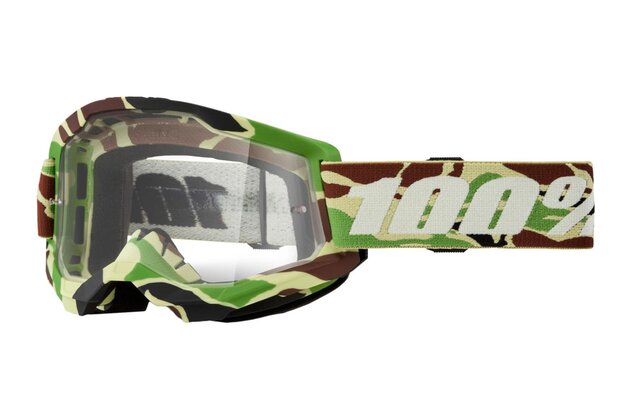 Brýle 100% Strata 2 War Camo/Clear Lens