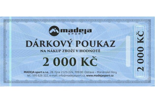 Dárkový poukaz v hodnotě 2000,-