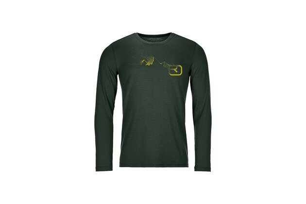 Triko ORTOVOX 185 MERINO LOGO SPRAY LS