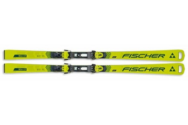 Sjezdové lyže FISCHER RC4 WC CT M/O YELLOW BASE (set s vázáním)